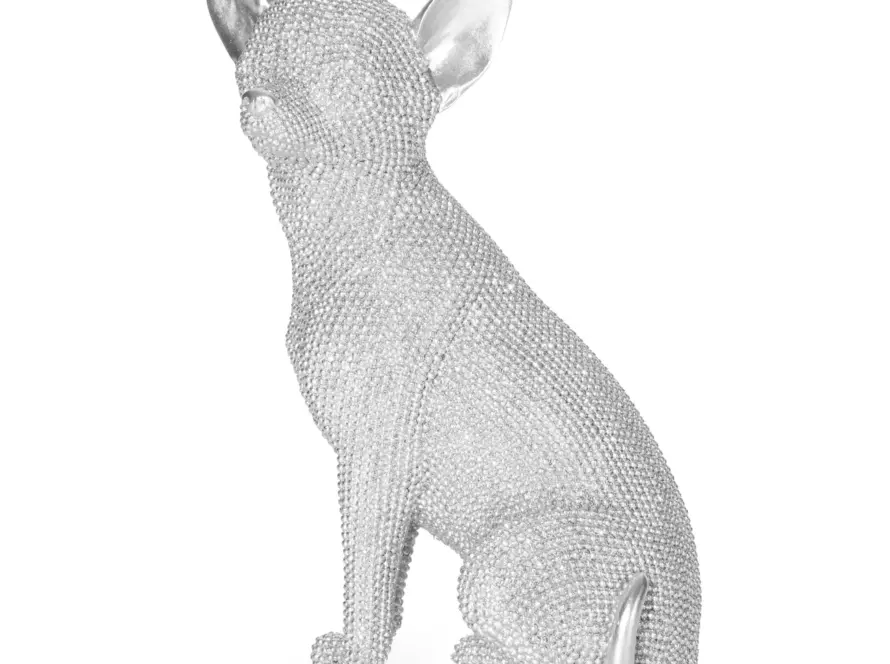 Pies- figurka dekoracyjna srebro