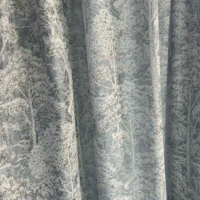 Tkanina zasłonowa z motywem ośnieżonych drzew- mięta