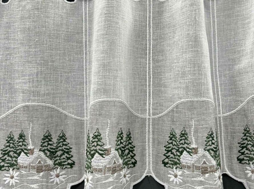 Zazdroska świąteczna z haftem- biała