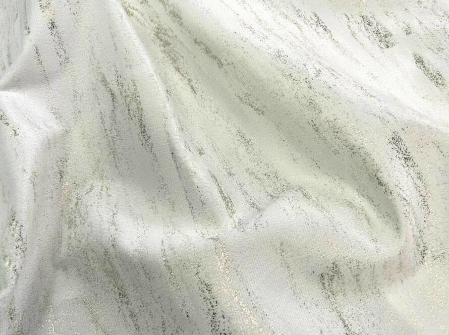 Tkanina zasłonowa welwetowa- biel + złoto