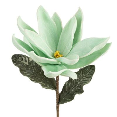 Kwiat dekoracyjny piankowy- miętowy