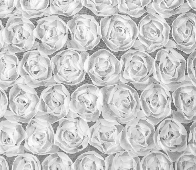 Tkanina zasłonowa ROSE- biała
