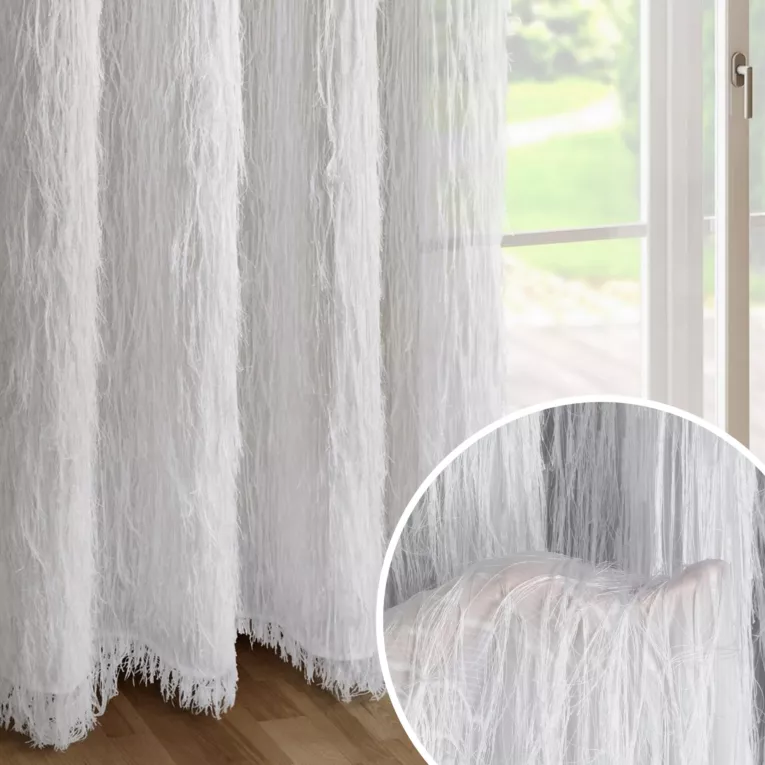 Zasłona na przelotkach Eva Minge- biała 140x250