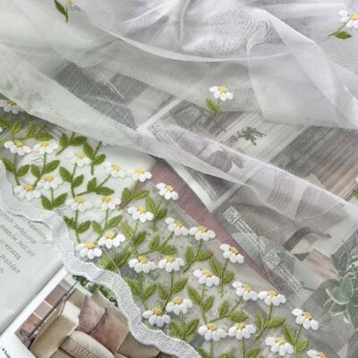 Tkanina firanowa 160cm- stokrotki