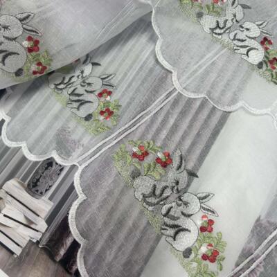 Zazdroska panelowa- zajączki z kwiatuszkami